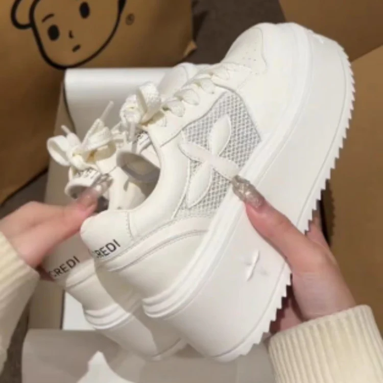 Damen Plateau-Sneaker mit atmungsaktivem Mesh-Obermaterial und modischem Design Heidi Mode - Image 2