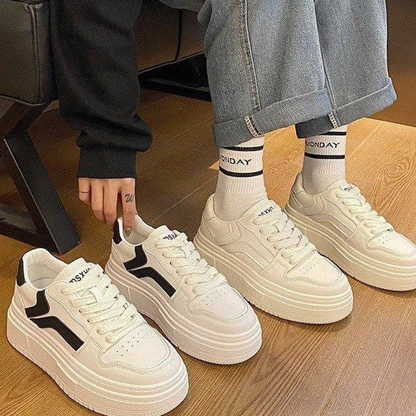 Damen Plateau-Sneaker mit stylischem Kontrastdetails und komfortabler Dämpfung Heidi Mode - Image 5
