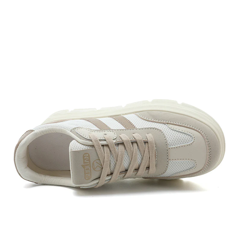 Damen Plateau Sneakers mit atmungsaktivem Mesh-Obermaterial und dämpfender Sohle Heidi Mode - Image 4
