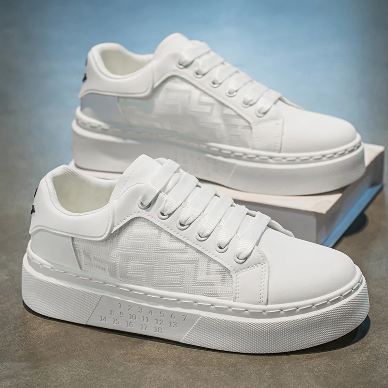 Damen Plateau Sneakers mit atmungsaktiver Oberflächenstruktur und robustem Sohlenprofil Heidi Mode - Image 7