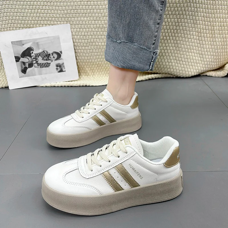 Damen Plateau Sneakers mit elegantem Design und rutschfester Sohle Heidi Mode - Image 7