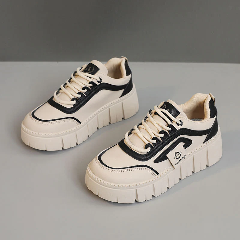 Damen Plateau Sneakers mit geschäumter Laufsohle und modernem Design Heidi Mode - Image 8