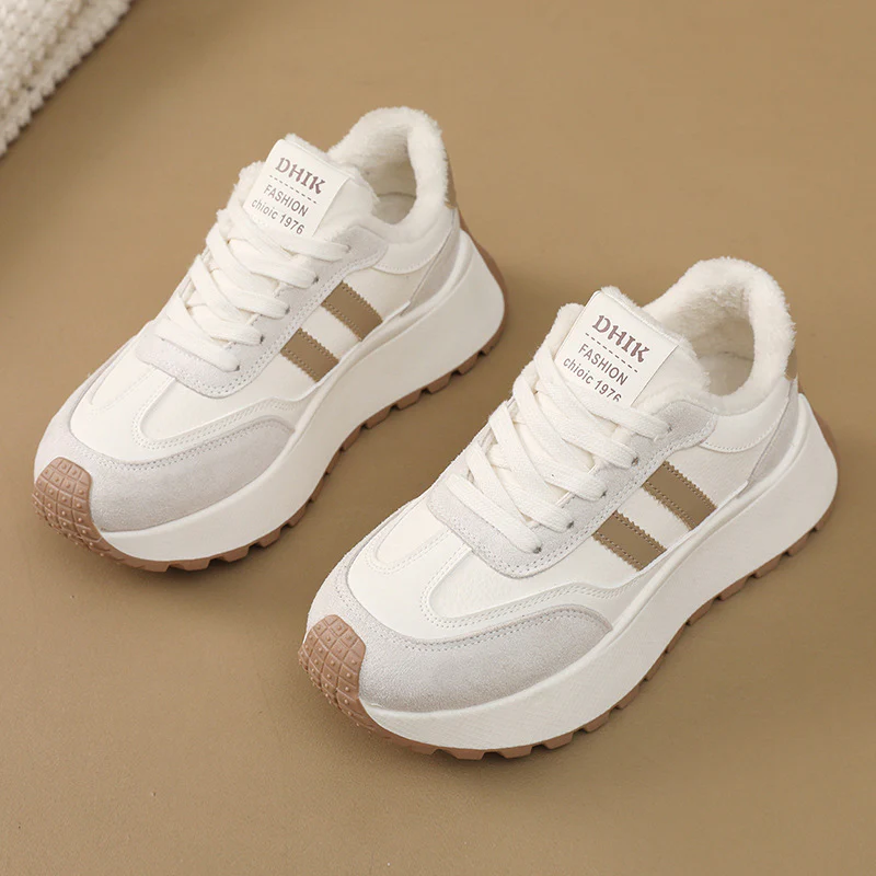 Damen Plateau Sneakers mit weich gefüttert Innenausstattung und modischen Akzenten Heidi Mode - Image 2
