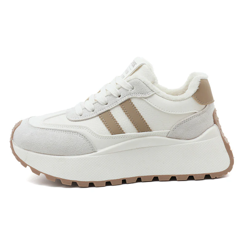 Damen Plateau Sneakers mit weich gefüttert Innenausstattung und modischen Akzenten Heidi Mode - Image 5