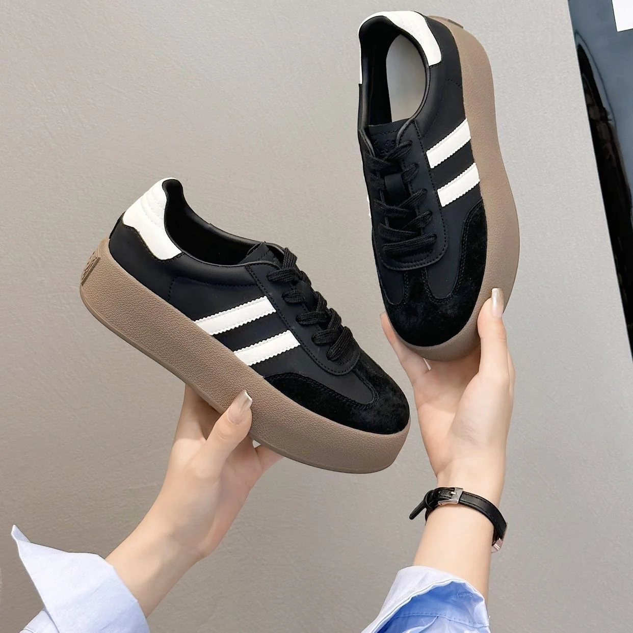 Damen Plateausneaker mit robustem Sohlenprofil und komfortablem Obermaterial Heidi Mode - Image 4
