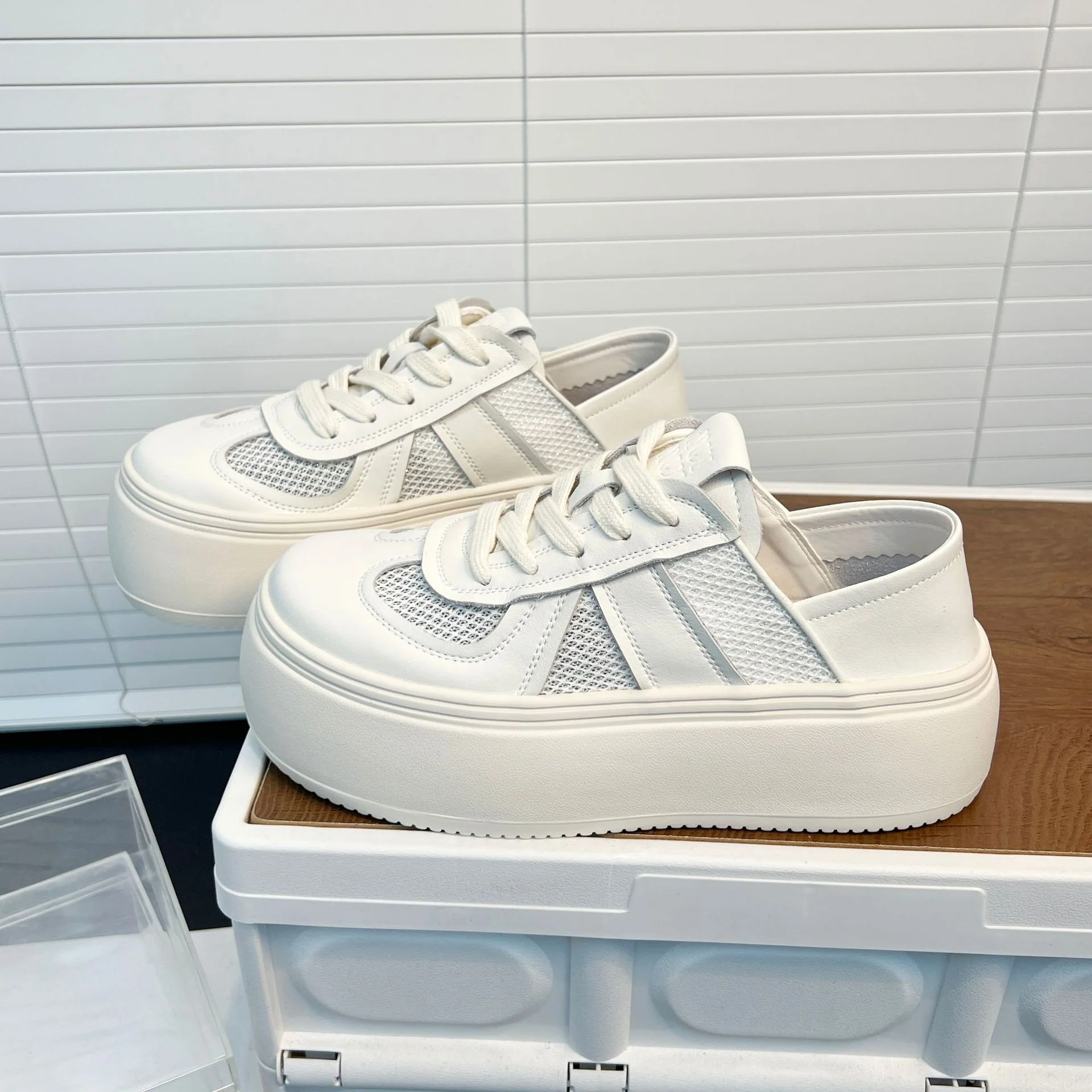 Damen Platform Sneakers mit atmungsaktiver Netzstruktur und komfortabler Sohle Heidi Mode - Image 2