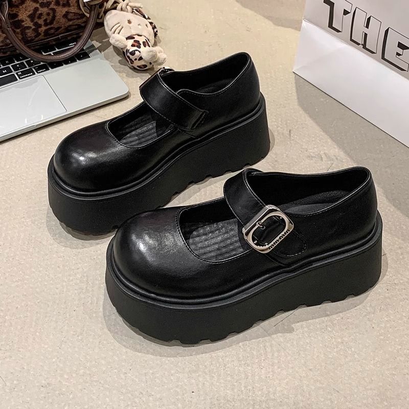 Damen Plattform-Schuhe mit Riemen und modischer Schnalle Heidi Mode - Image 4