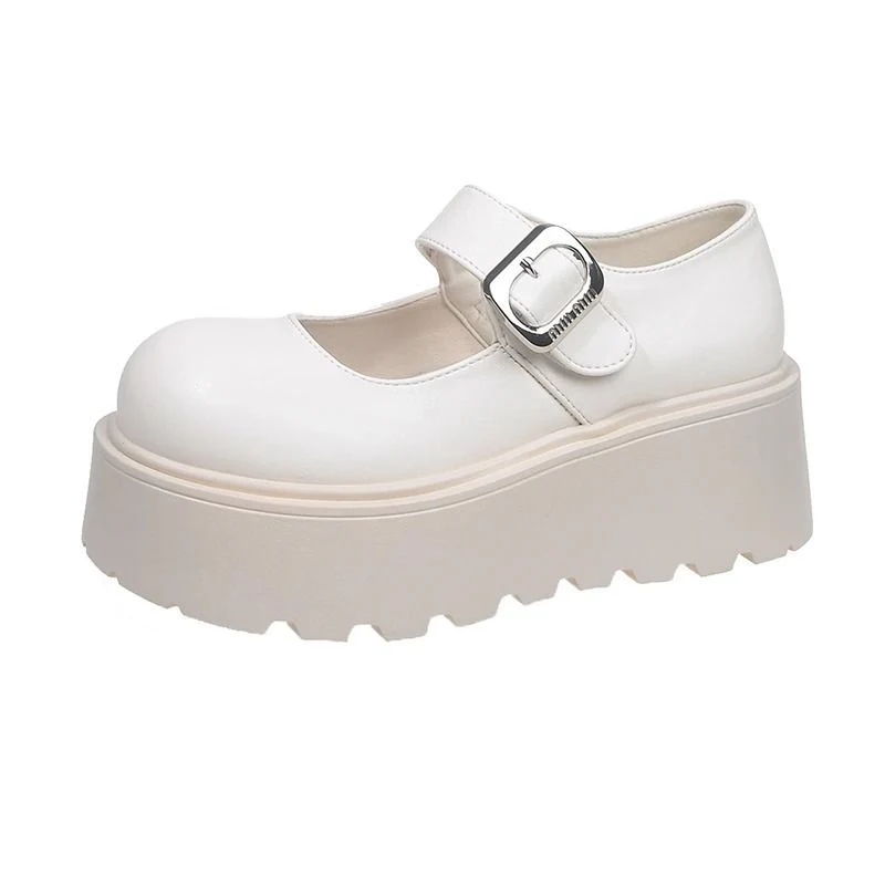 Damen Plattform-Schuhe mit Riemen und modischer Schnalle Heidi Mode - Image 5