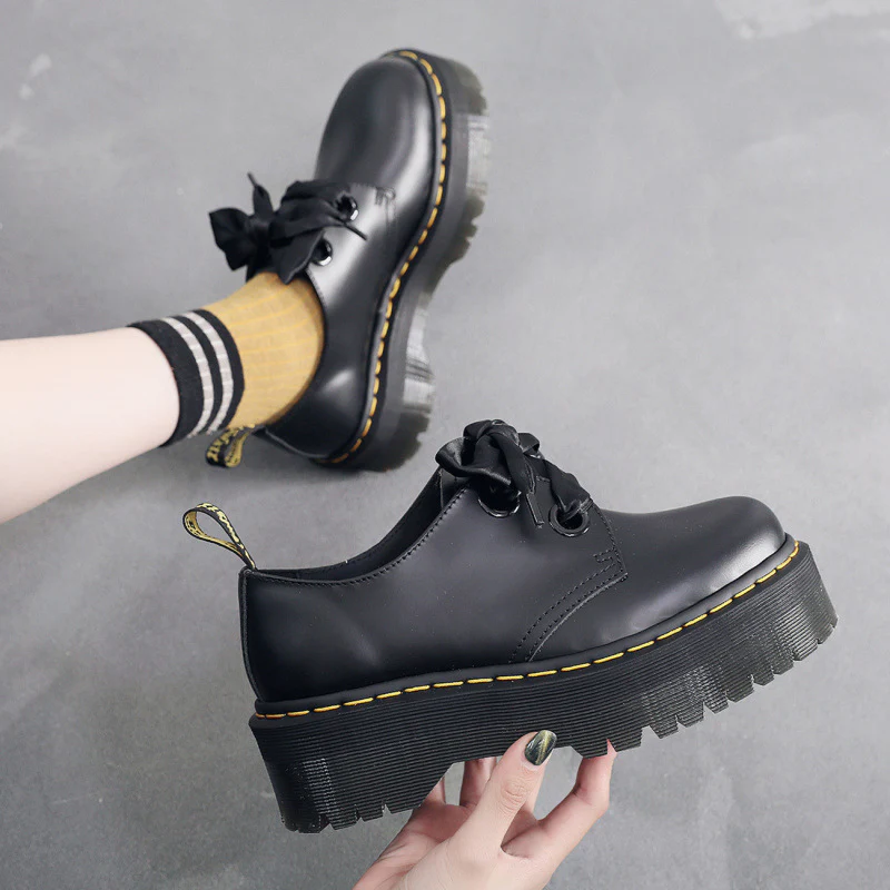 Damen Plattform-Schuhe mit Satin-Band und rutschfester Sohle Heidi Mode - Image 3