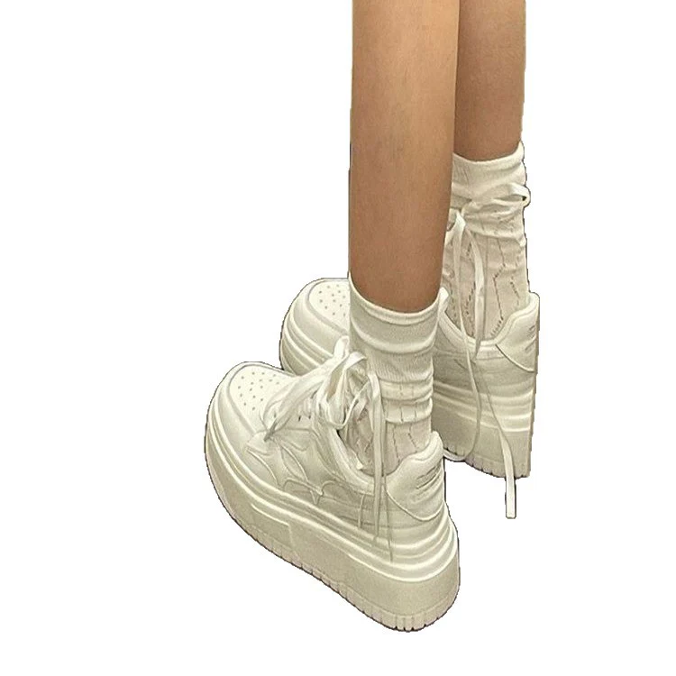 Damen Plattform-Sneaker mit atmungsaktivem Leder-Obermaterial und dämpfender Sohle Heidi Mode - Image 5