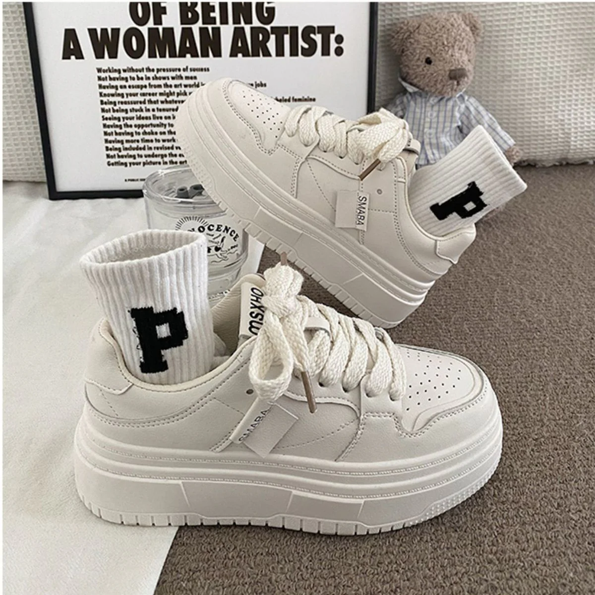 Damen Plattform-Sneaker mit modischem Design und bequemer Dämpfung Heidi Mode - Image 7