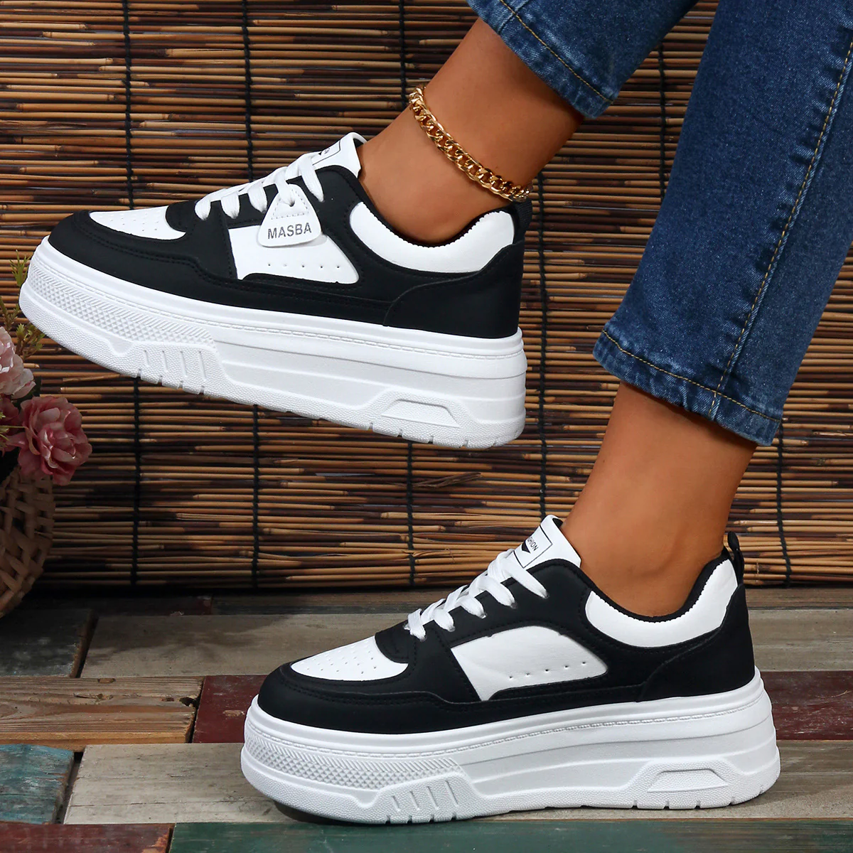 Damen Plattform-Sneaker mit modischem Design und dämpfender Sohle Heidi Mode - Image 6