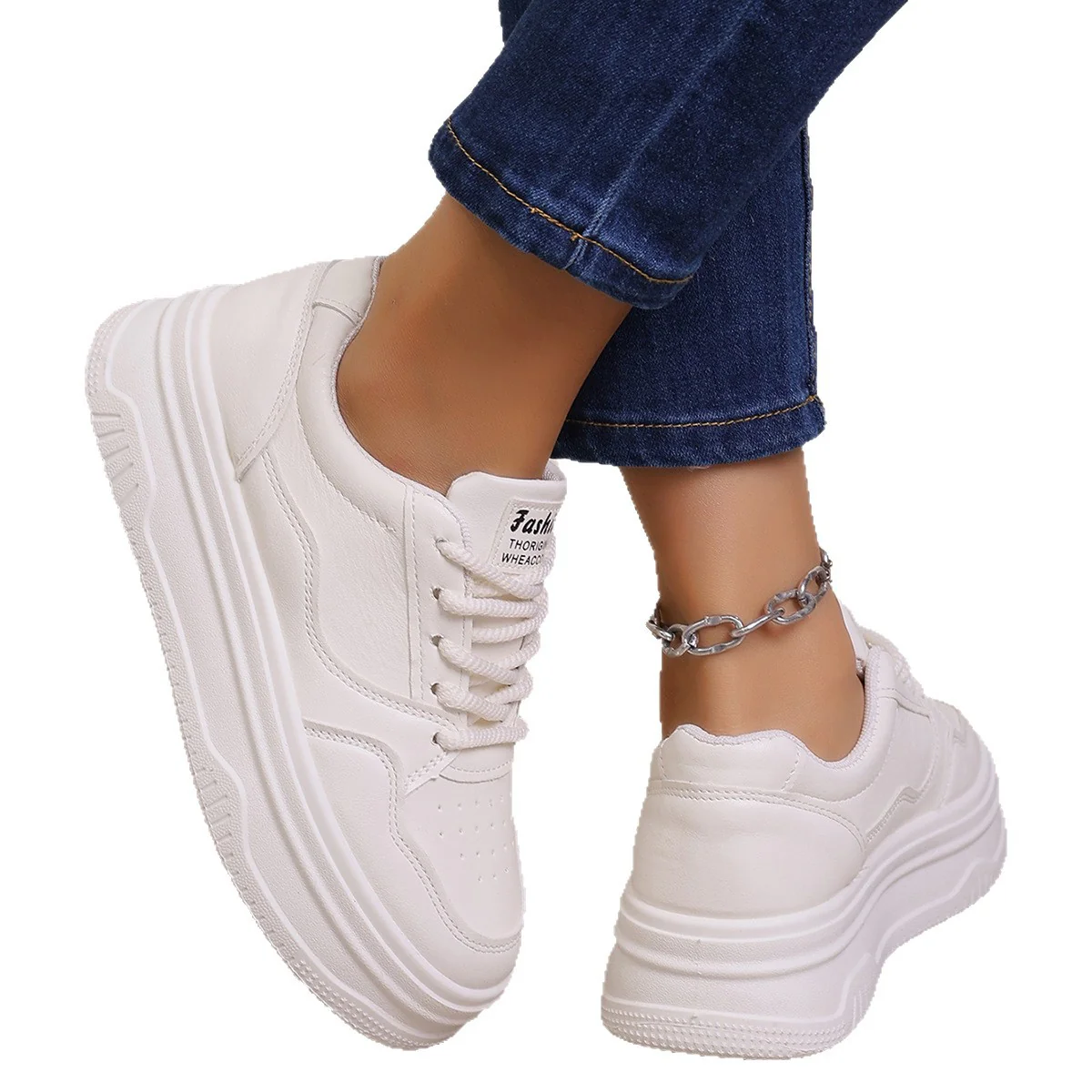 Damen Plattform-Sneaker mit sportlichem Design und trendiger Sohle Heidi Mode - Image 5