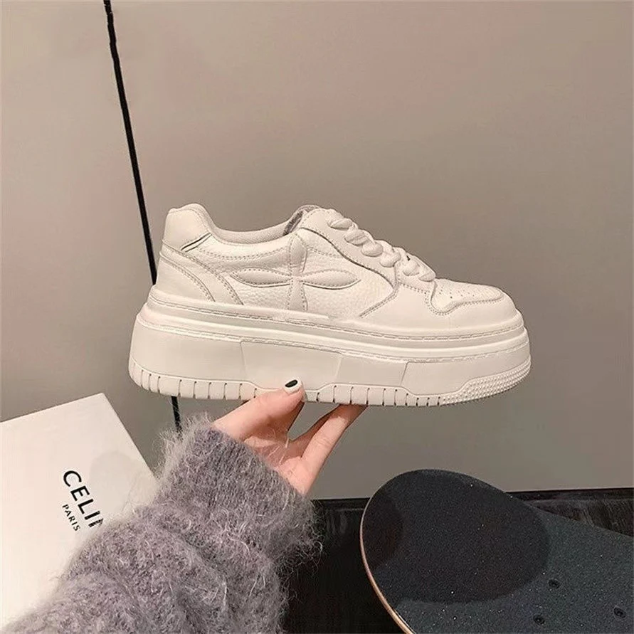 Damen Plattform-Sneaker mit trendstarker dicker Sohle und atmungsaktivem Obermaterial Heidi Mode - Image 6