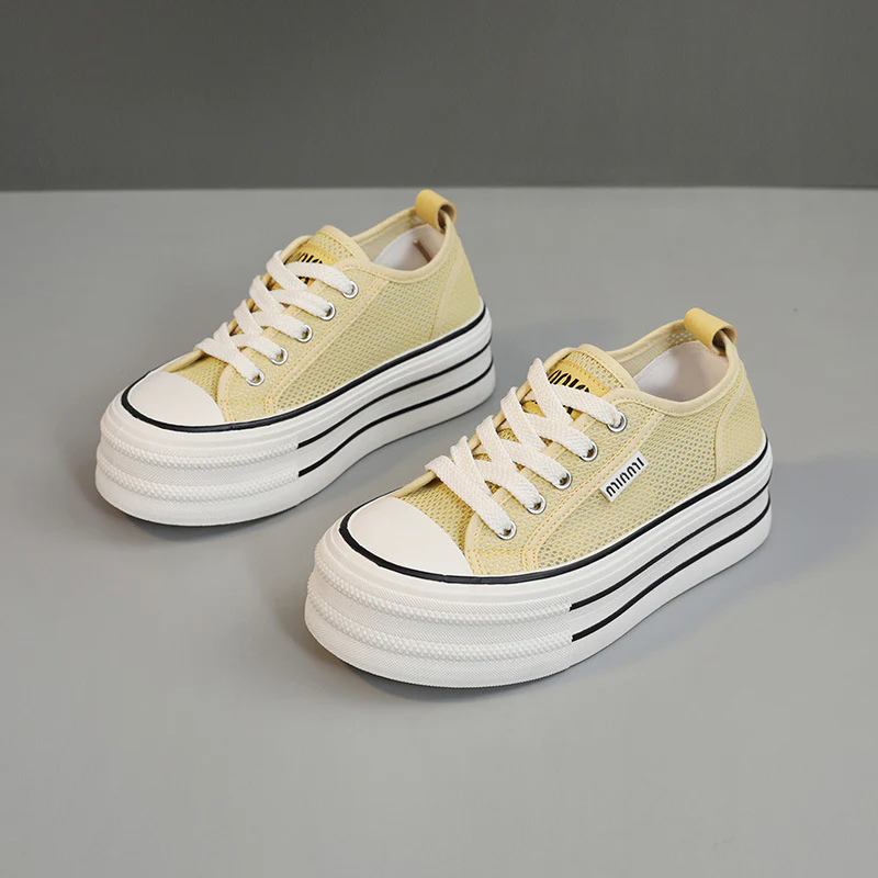 Damen Plattform Sneakers aus atmungsaktivem Mesh mit modischem Design Heidi Mode - Image 3