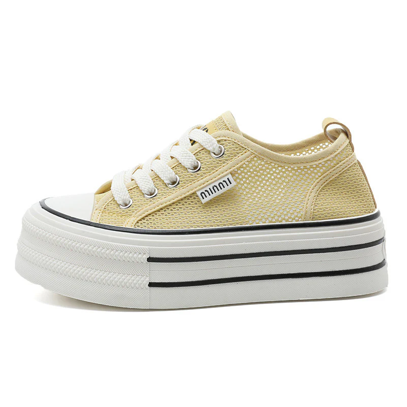 Damen Plattform Sneakers aus atmungsaktivem Mesh mit modischem Design Heidi Mode - Image 7