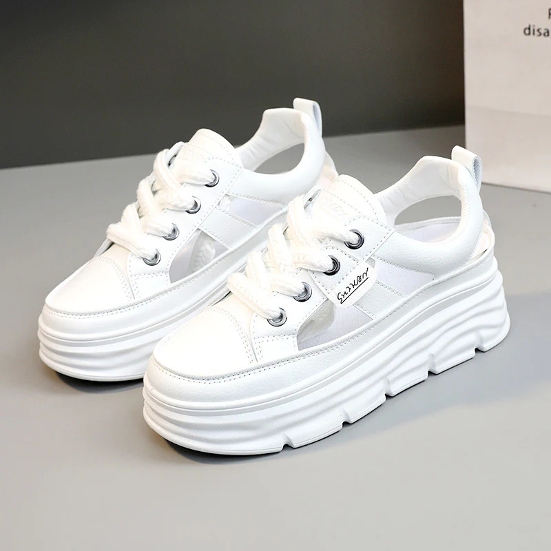 Damen Plattform Sneakers mit atmungsaktiver Mesh-Oberfläche und trendiger Dämpfung Heidi Mode - Image 2