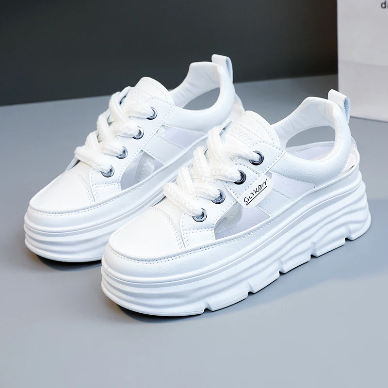 Damen Plattform Sneakers mit atmungsaktiver Mesh-Oberfläche und trendiger Dämpfung Heidi Mode - Image 6