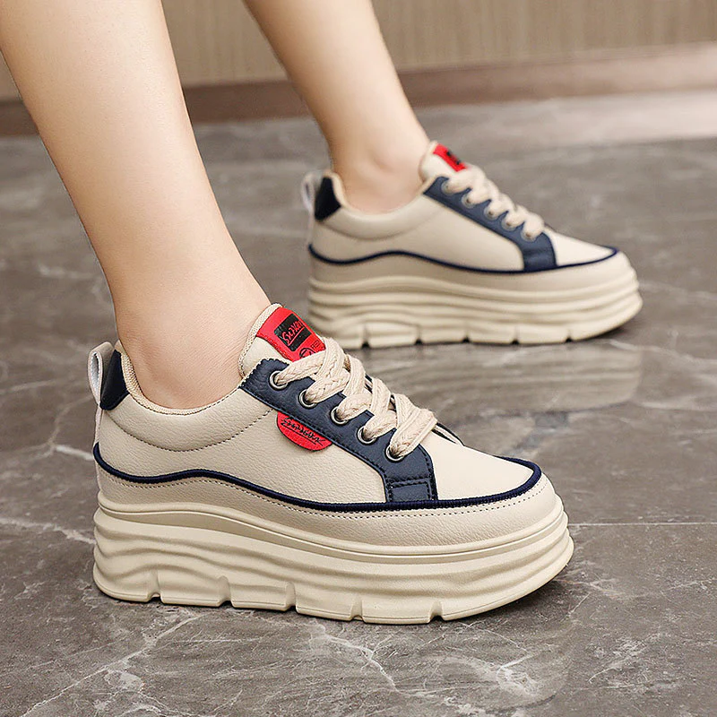 Damen Plattform Sneakers mit modischer Gummilaufsohle und atmungsaktivem Obermaterial Heidi Mode - Image 3