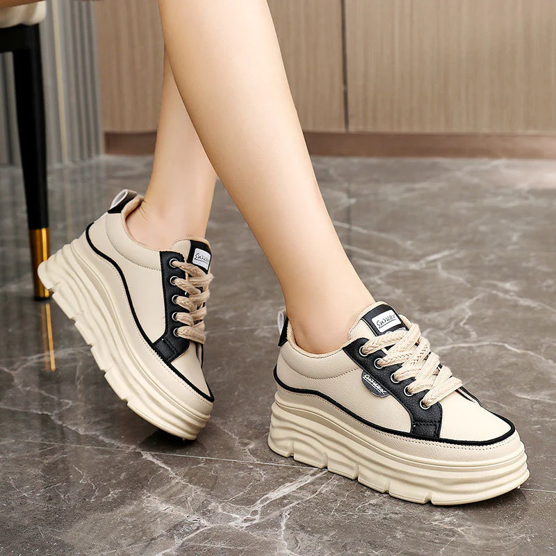 Damen Plattform Sneakers mit modischer Gummilaufsohle und atmungsaktivem Obermaterial Heidi Mode - Image 4