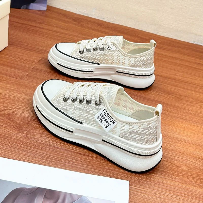 Damen Plattform Sneakers mit modischer Textil-Oberfläche und bequemer Dämpfung Heidi Mode - Image 3