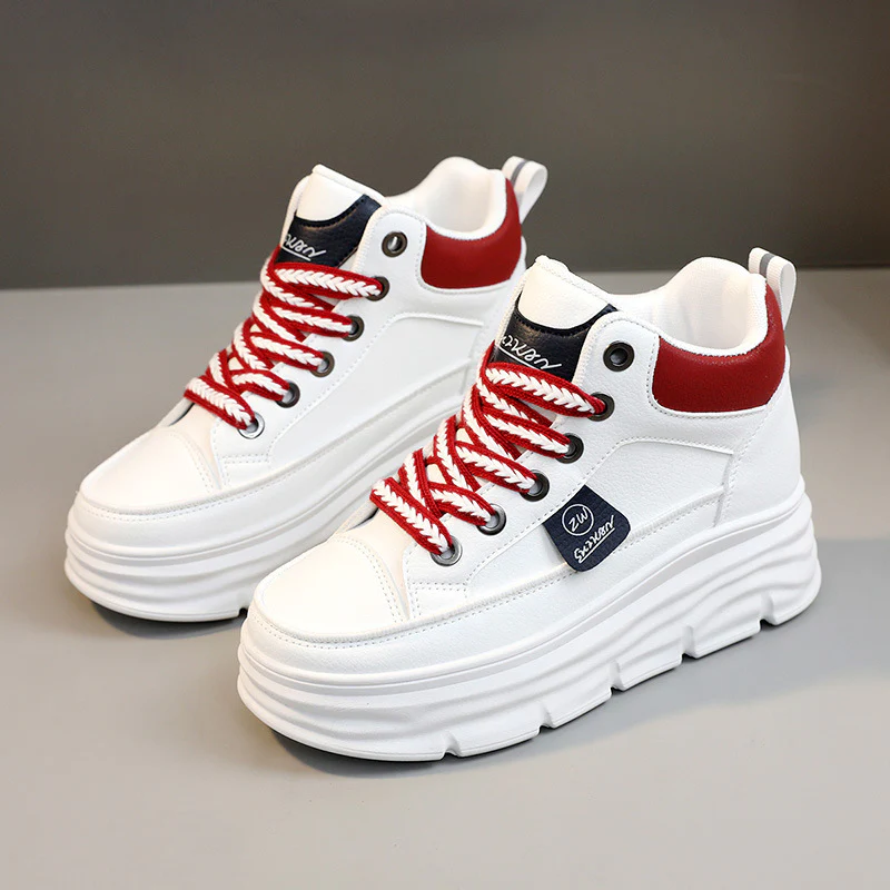 Damen Plattform Sneakers mit trendigem Farbdesign und extrakompakter Sohle Heidi Mode - Image 7