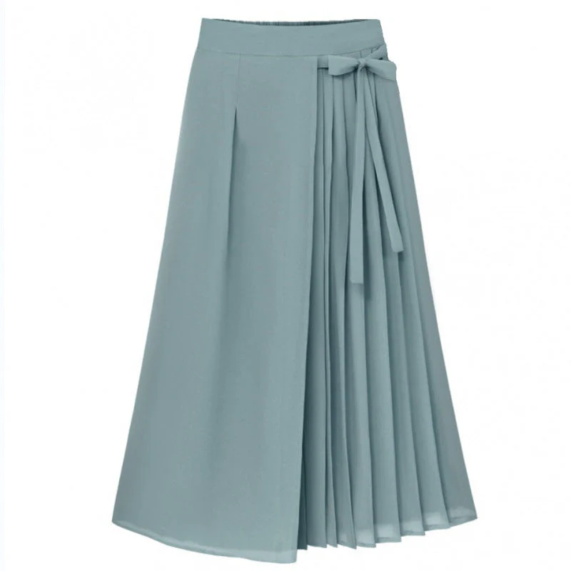 Damen Plisseerock mit Taillenband und Eleganter Drapierung Heidi-Mode - Image 4