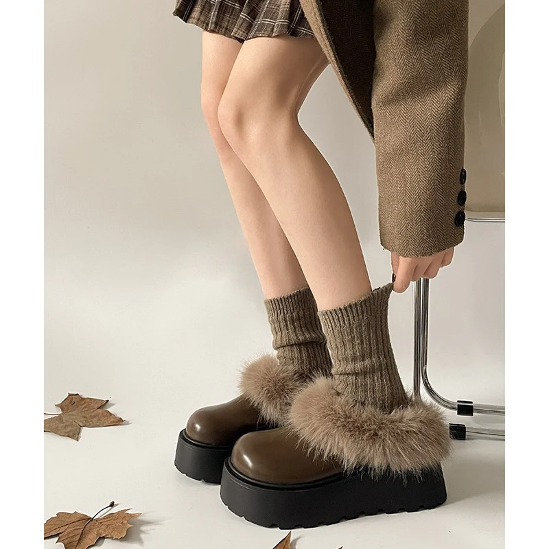 Damen Plüschgefütterte Plateau-Schuhe mit rutschfester Sohle Heidi Mode - Image 2