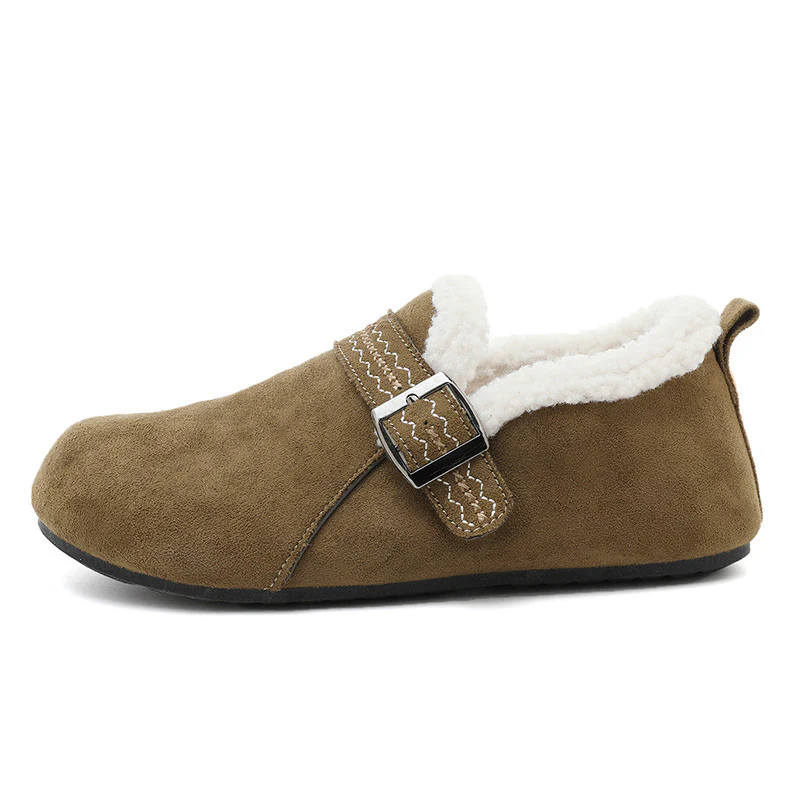 Damen Plüschige Hausschuhe mit modischem Schnallen-Design Heidi Mode - Image 7