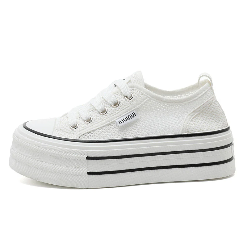 Damen Premium Plateau Sneakers mit atmungsaktivem Obermaterial Heidi Mode - Image 5