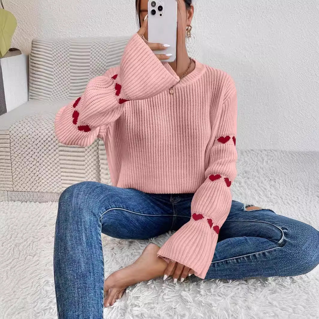 Damen Pullover mit romantischem Herzdesign Heidi-Mode - Image 2