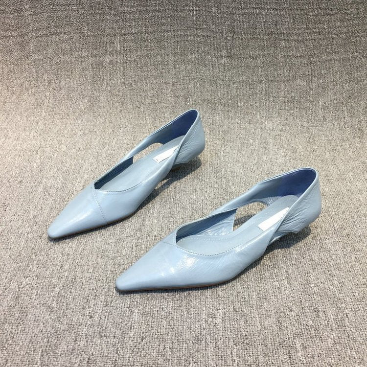 Damen Raffinierte Spitze Ballerinas mit Geschmeidiger Lederoberfläche Heidi-Mode - Image 3