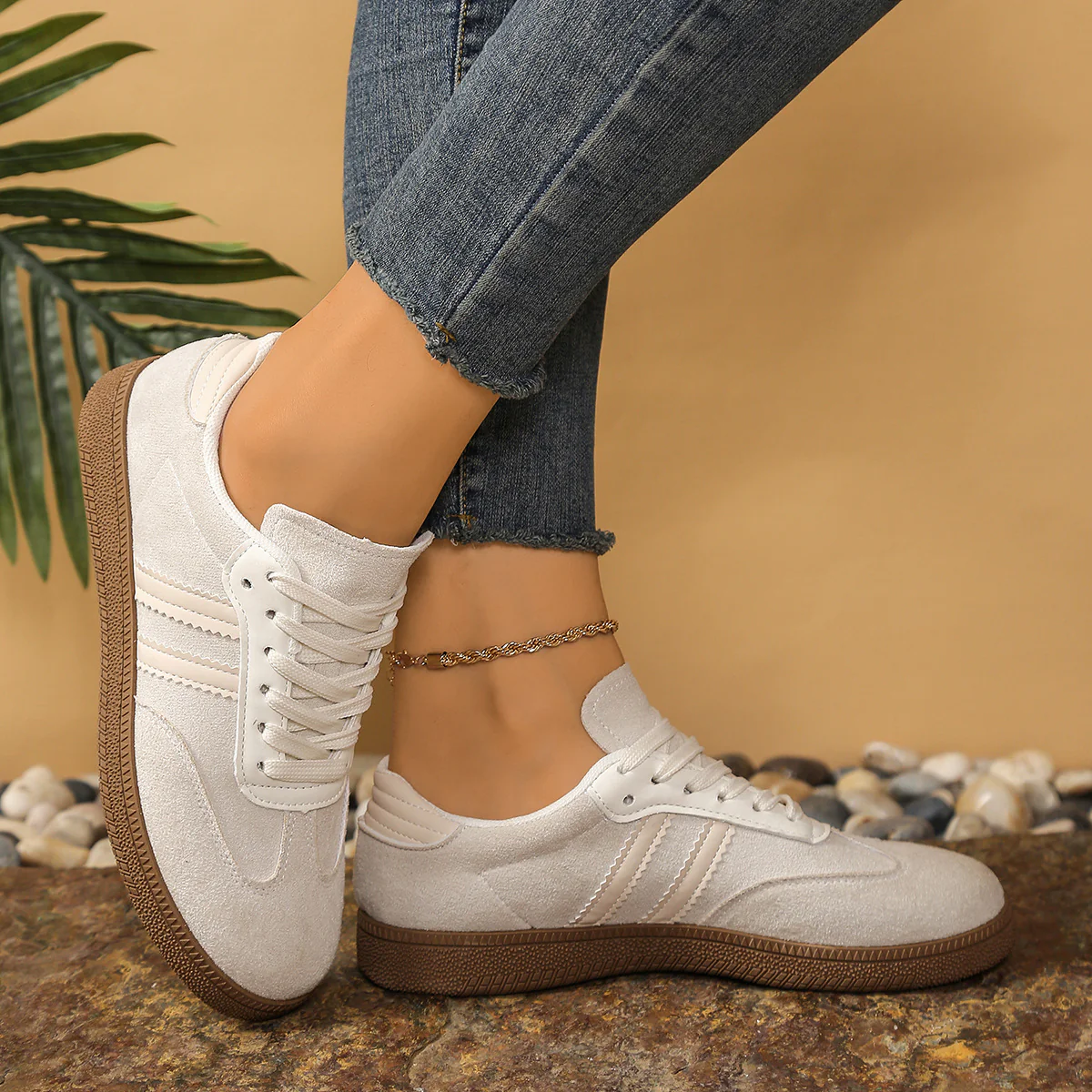 Damen Retro-Laufschuhe mit bequemer Sohle und hochwertigem Obermaterial Heidi Mode - Image 3