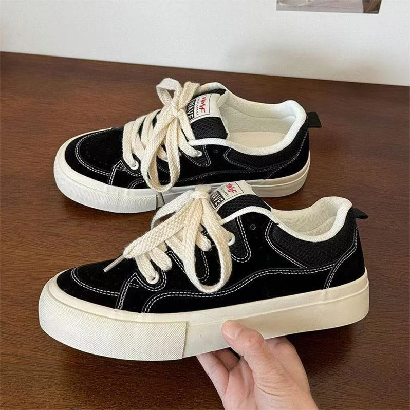 Damen Retro-Lifestyle-Sneaker mit atmungsaktivem Obermaterial und dämpfender Sohle Heidi Mode - Image 2