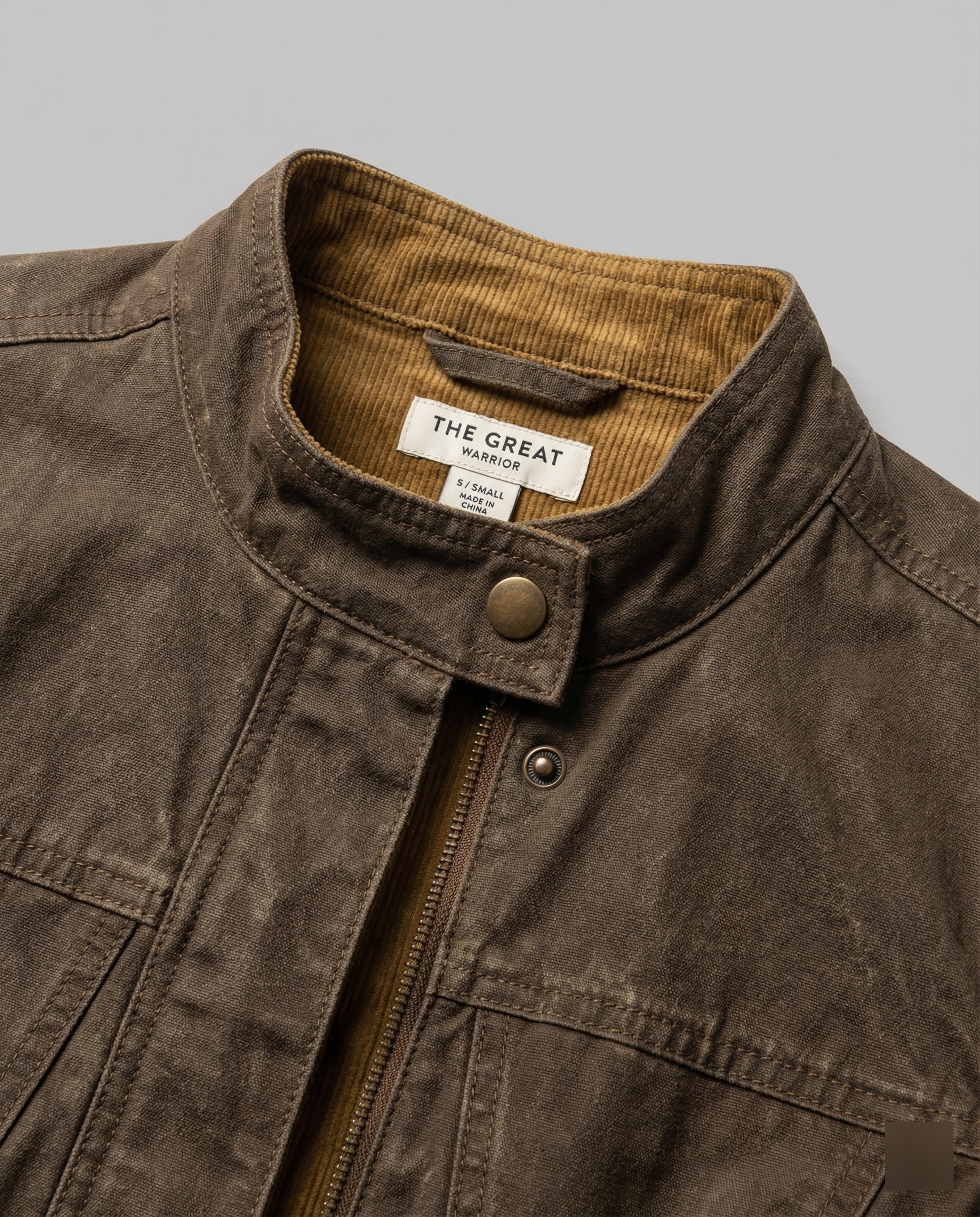 Damen Retro Wildleder Jacke Slim Fit Braun Kurz Biker - Image 3