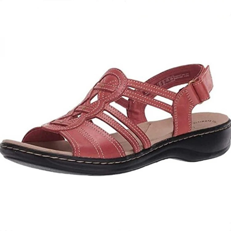 Damen Riemchen-Sandalen mit Komfortsohle und Verstellbarem Riemen Heidi-Mode