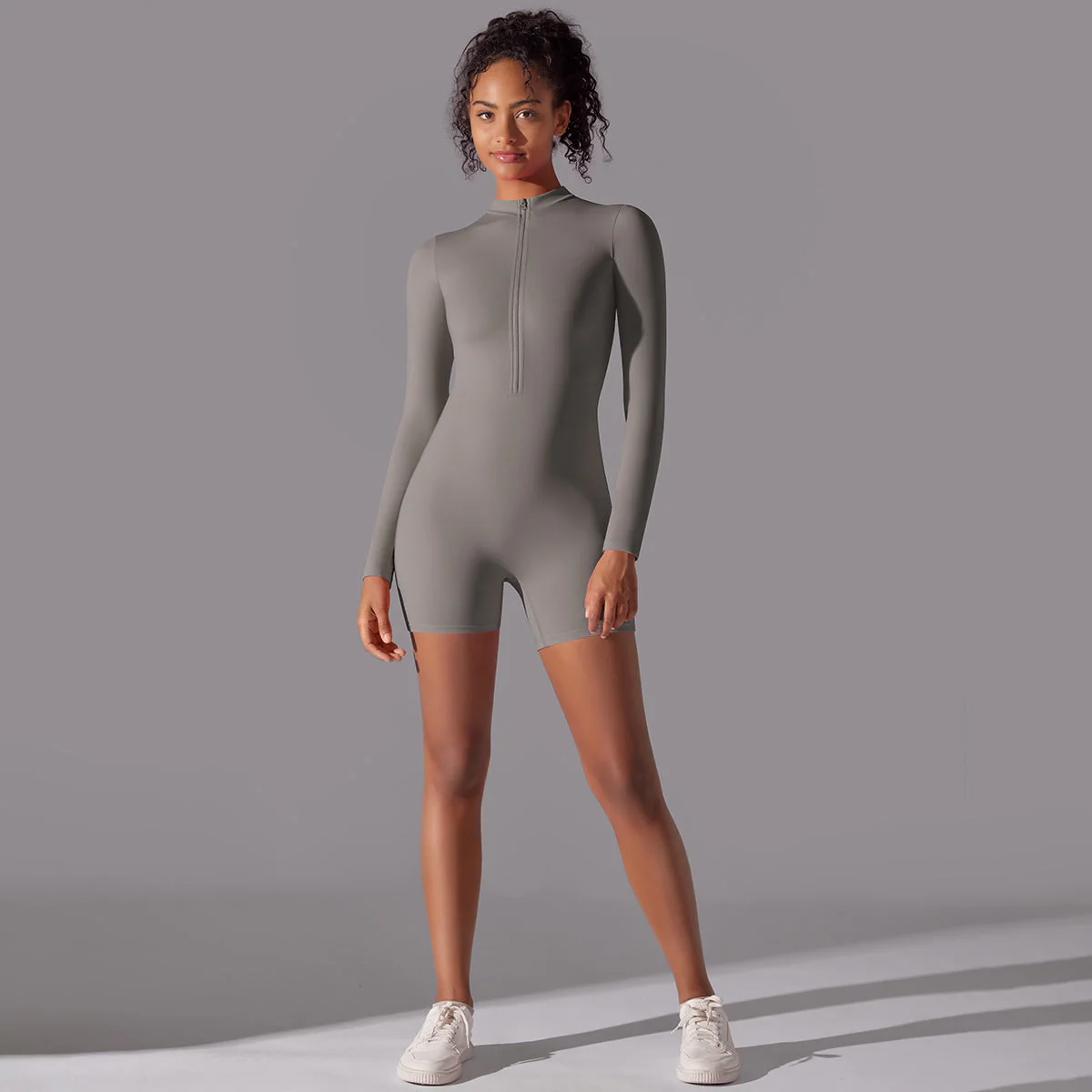 Damen Ripp-Strandanzug mit Rundhalsausschnitt und Reißverschluss Heidi-Mode - Image 6