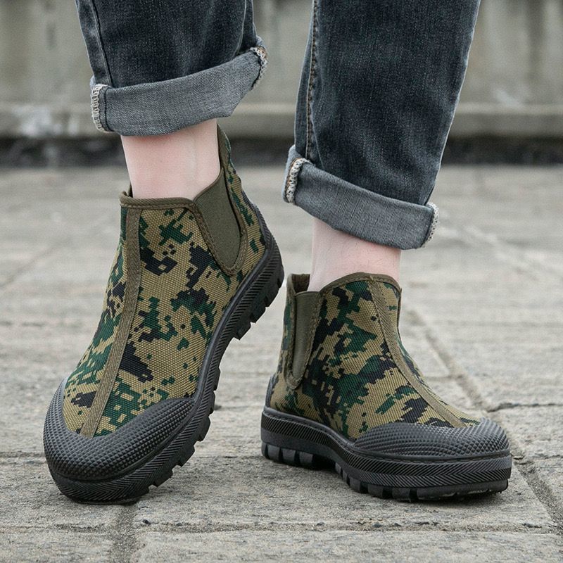 Damen robuste Gummistiefel mit rutschfester Sohle und camouflierte Oberfläche Heidi Mode - Image 4