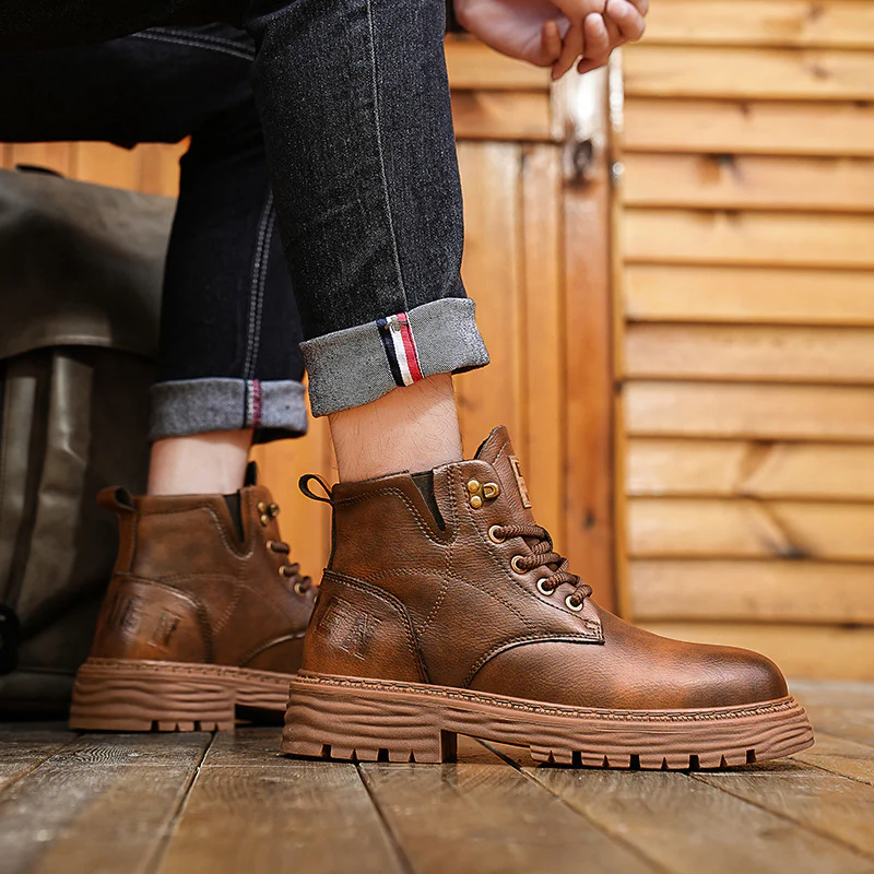 Damen robuste Schnürboots aus hochwertigem Kunstleder Heidi Mode - Image 4