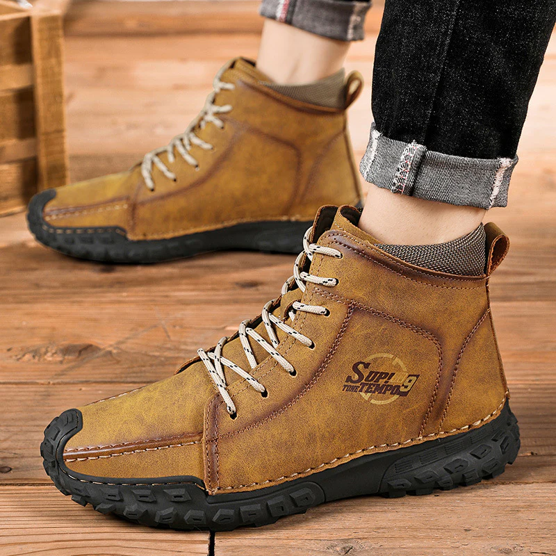Damen robuste Schnürboots aus Kunstleder mit rutschfester Profilsohle Heidi Mode - Image 3