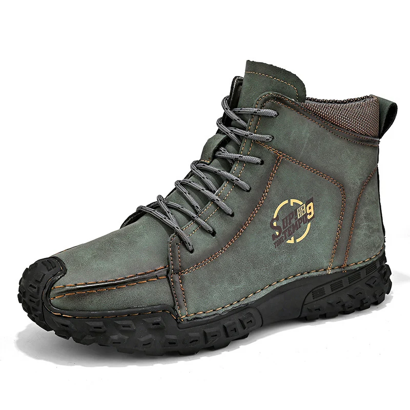 Damen robuste Schnürboots aus Kunstleder mit rutschfester Profilsohle Heidi Mode - Image 8