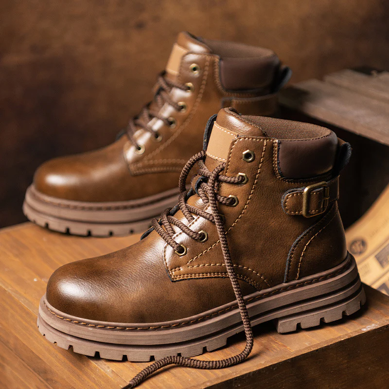 Damen Robuste Schnürboots aus strapazierfähigem Kunstleder Heidi Mode