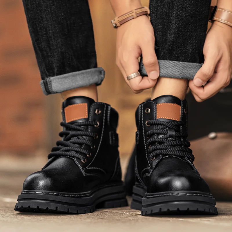Damen Robuste Schnürboots aus strapazierfähigem Kunstleder Heidi Mode - Image 3