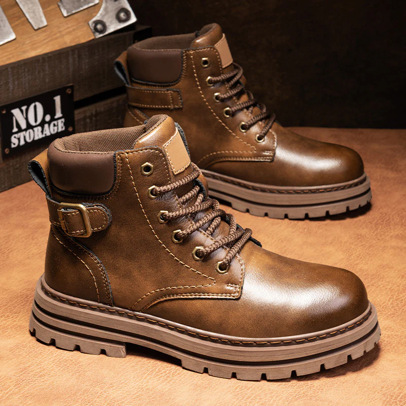 Damen Robuste Schnürboots aus strapazierfähigem Kunstleder Heidi Mode - Image 7