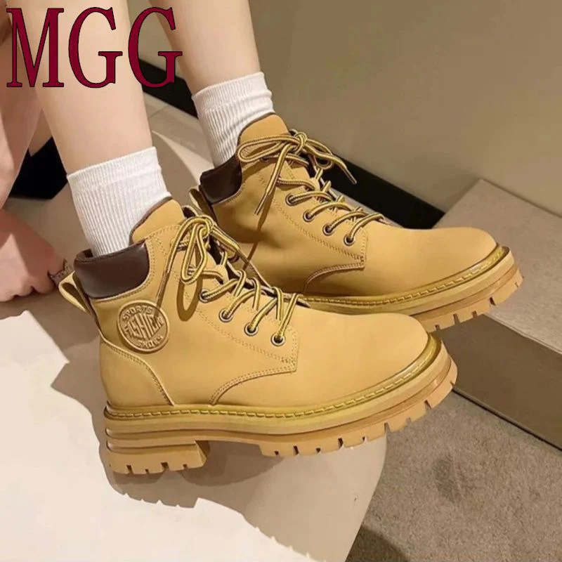 Damen robuste Schnürstiefel mit rutschfester Profilsohle Heidi Mode