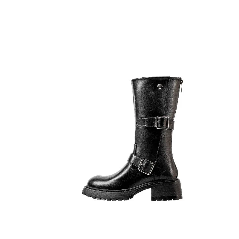 Damen robuste Stiefel mit modischem Schnallen-Design Heidi Mode - Image 5