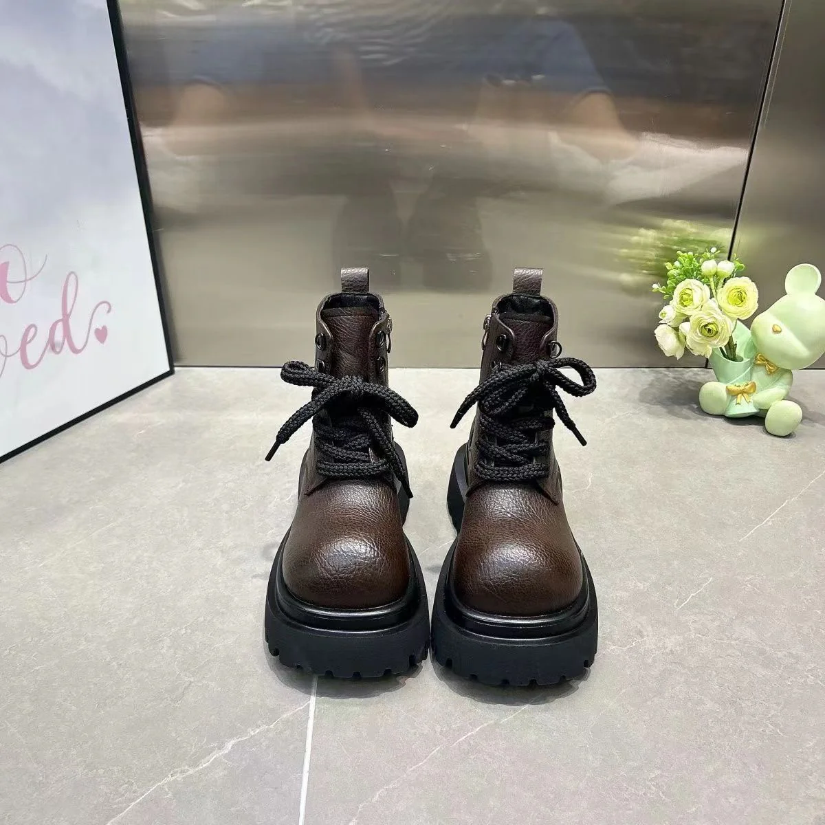 Damen robuste Stiefeletten mit rutschfester Sohle und modischem Design Heidi Mode - Image 3