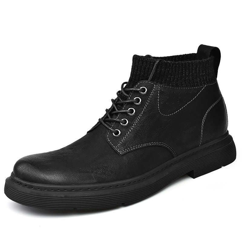 Damen Robuste und stylische Schnürboots mit gestricktem Knöchelbereich Heidi Mode - Image 5