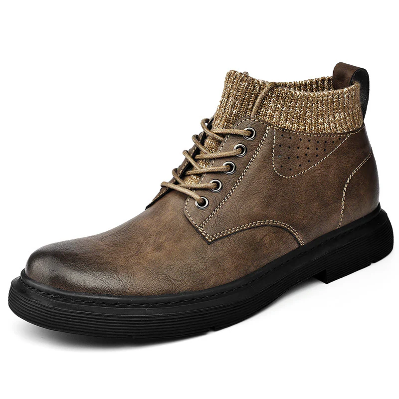 Damen Robuste und stylische Schnürboots mit gestricktem Knöchelbereich Heidi Mode - Image 6