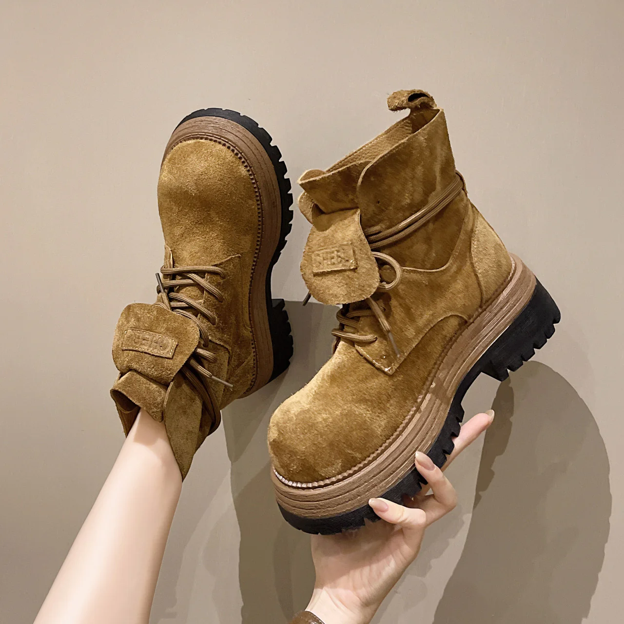 Damen robuste Winterboots mit authentischem Wildleder und stabiler Gummisohle Heidi Mode - Image 4